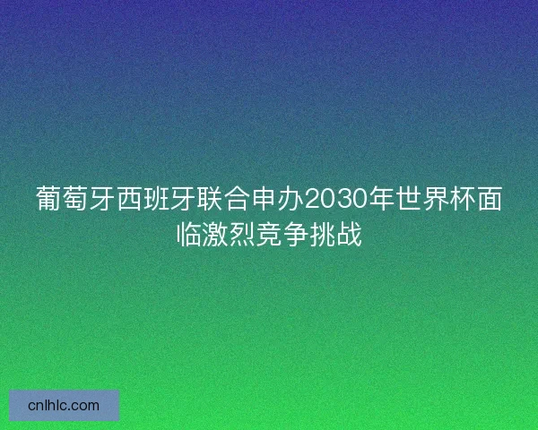 葡萄牙西班牙联合申办2030年世界杯面临激烈竞争挑战 葡萄牙西班牙联合申办2030年世界杯面临激烈竞争挑战